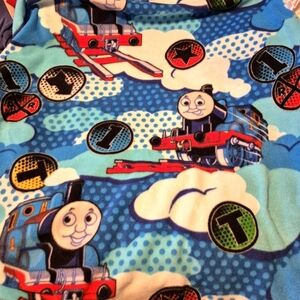 Fleece fitted Crib or toddler bed sheet, New Thomas the train hand crafted